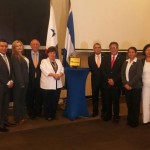 La comitiva de El Salvador durante el acto de apertura de la oficina comercial en Panamá.