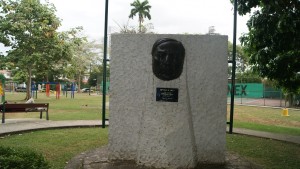 Efigie de Benito Juárez en el Parque del mismo nombre