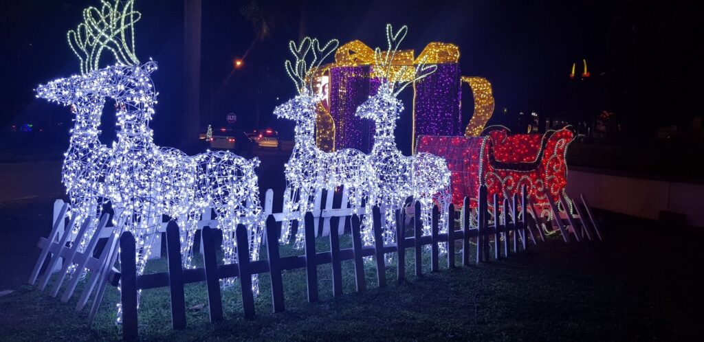 Trineo de luces al lado de la AIP.