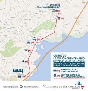 Cierre de la vía Cincuentenario