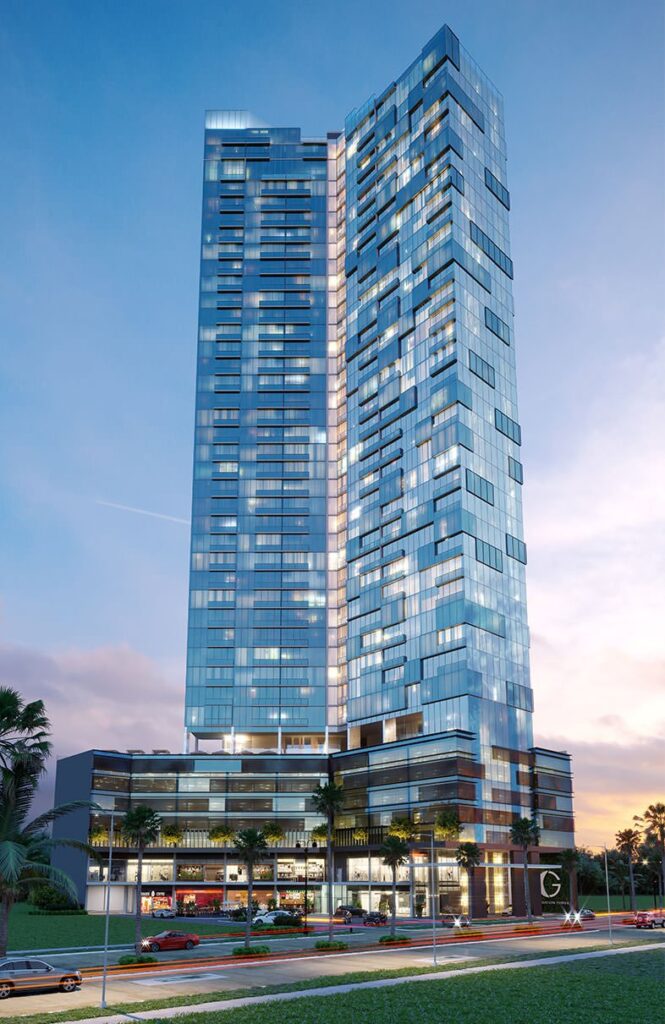 Habrá infinity pool con modernas cabañas, sun deck, meet & greet lounge y terrazas al aire libre; teatro, centro de entretenimiento, BBQ, salones multiusos, atletics club, estudio de yoga, , wellnes center, jardín tai chi; y en los niveles bajos de la torre se encuentra el “Generation Plaza”, un hub urbano abierto para tiendas retail, de conveniencia, restaurantes y office suites.