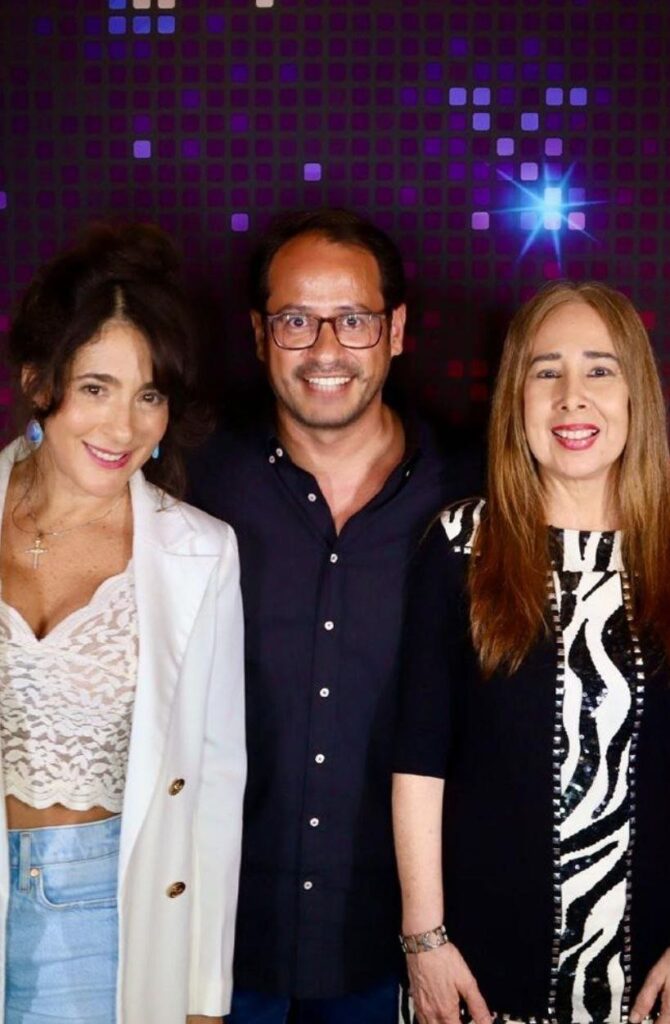 Gabriela Batista, Cristhian Florez y Blanca Van Hoorde.
