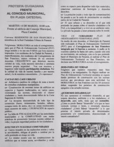 Nota de protesta por moratoria demorada