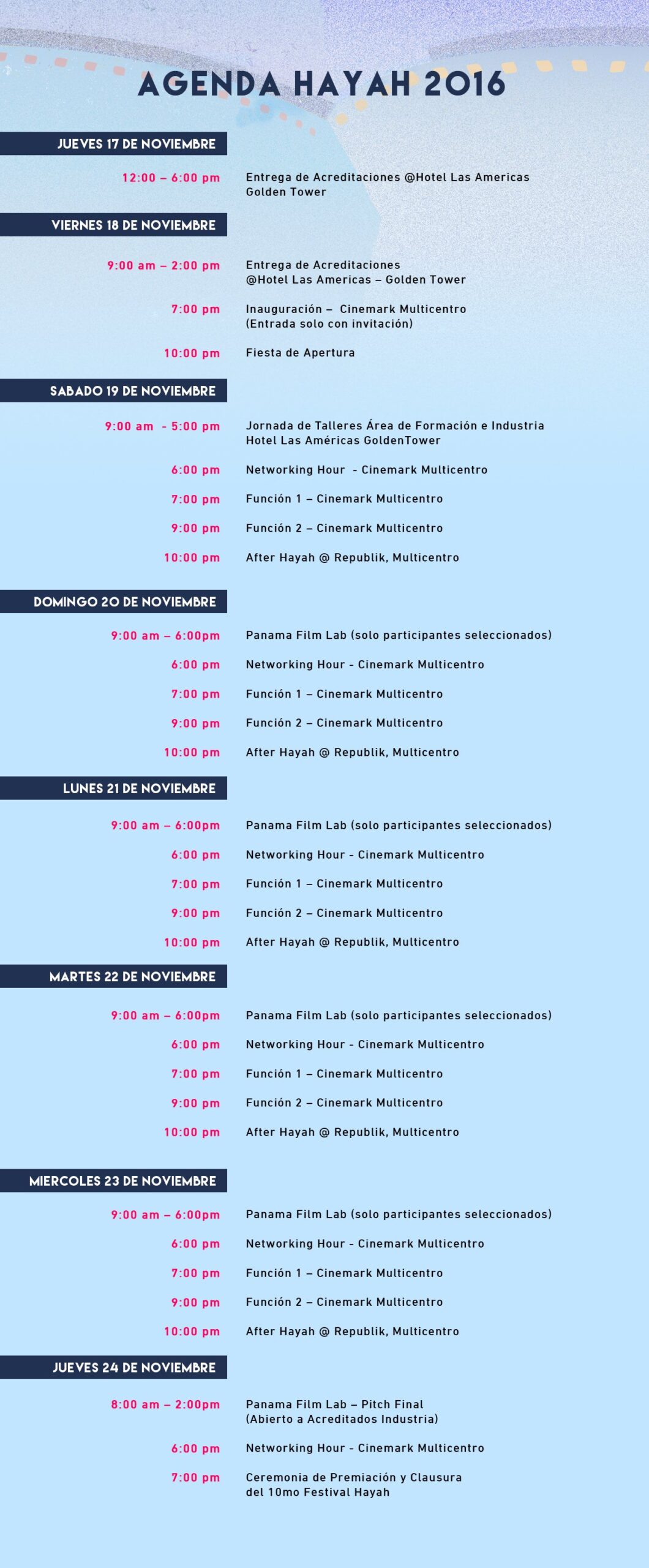 Revisa aquí la agenda del festival.